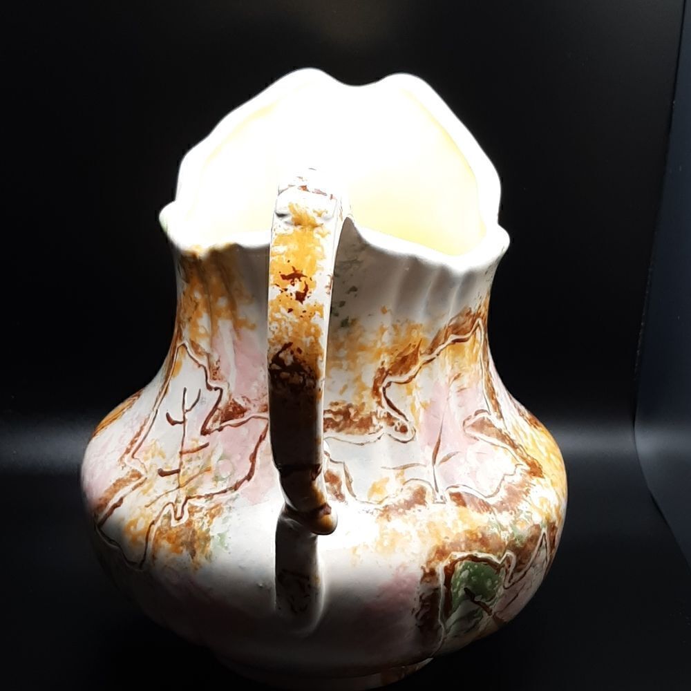 Vintage ceramic leaf pitcher  - Picture 3 of 6